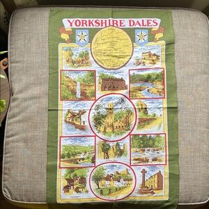 Vintage Yorkshire Dales England Tea Towel Clive Mayor Art